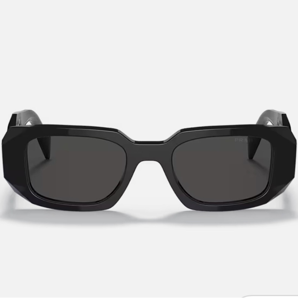 Black Rectangular Prada Sunglasses No Scratches L… - image 1